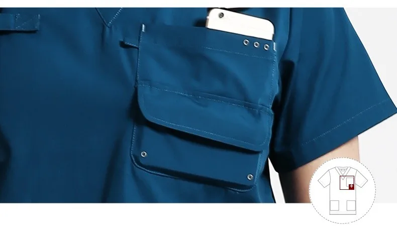 Новое поступление! Больничная медицинская одежда с коротким рукавом для женщин и мужчин, хирургическая изолирующая медицинская форма, скраб, наборы, J26
