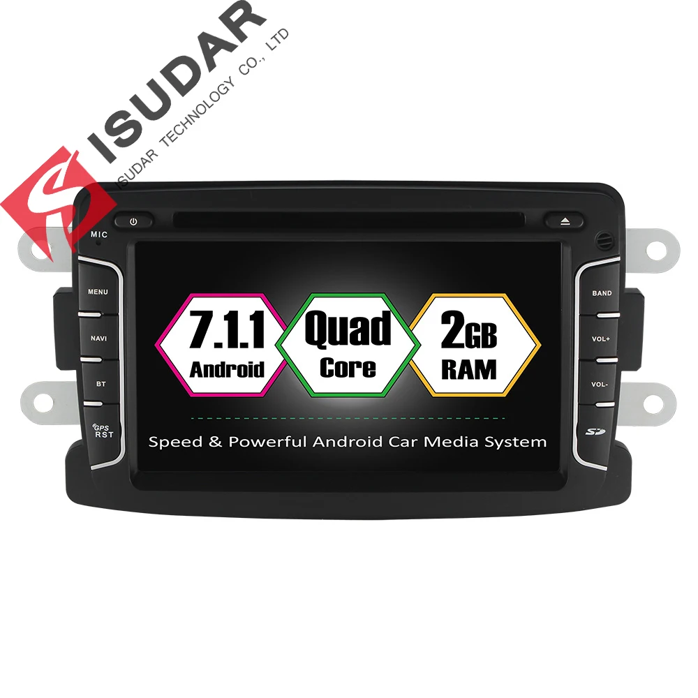 Android 7.1.1 7 Inch Car DVD Player For Dacia/Sandero/Duster/Renault/Captur/Lada/Xray 2 Logan 2 RAM 2G WIFI GPS Navigation Radio