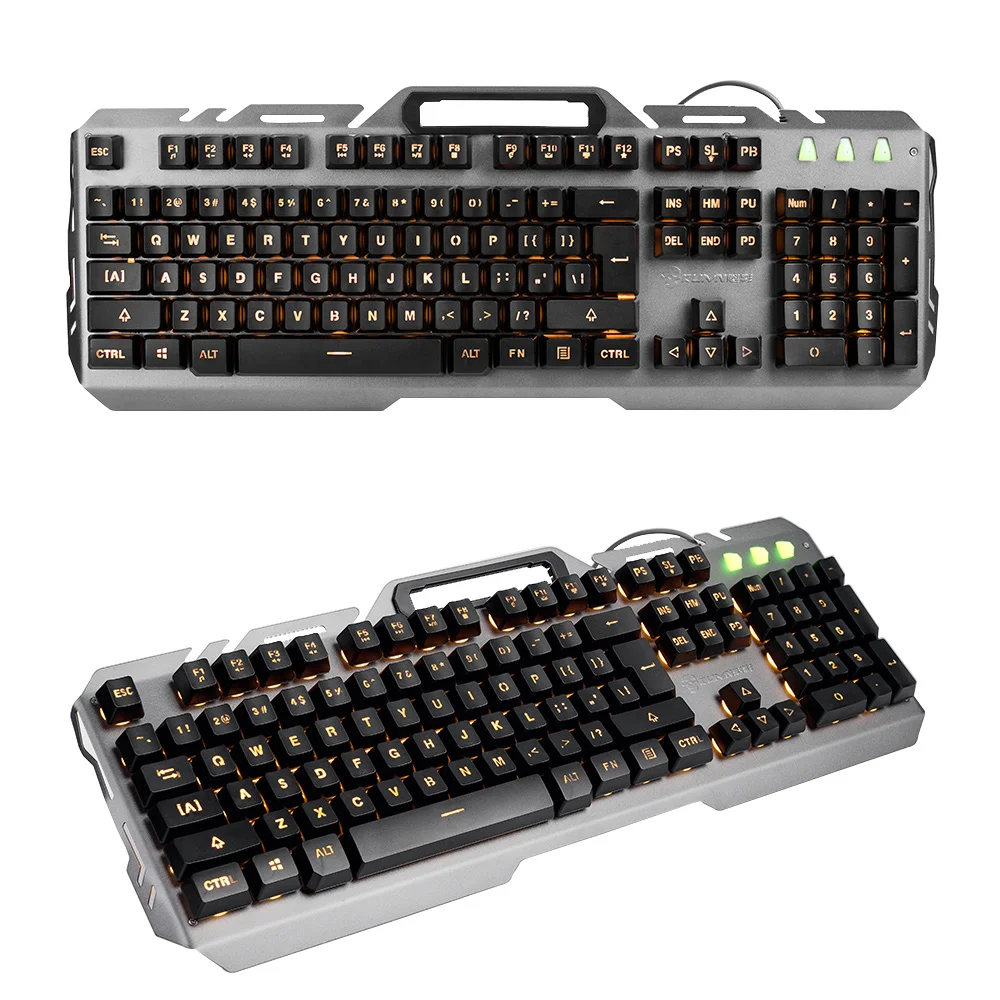 

K36 Wired Orange LED Backlit Usb Ergonomic Game Gaming Keyboard Gamer Metal illuminated Multimedia For PC Laptop Computer New