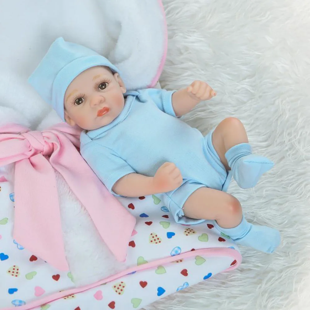 

1Pair NPK Reborn Baby Doll 26cm Soft Silicone Adorable Jointed Toys Kids Children Birthday Gifts S7JN