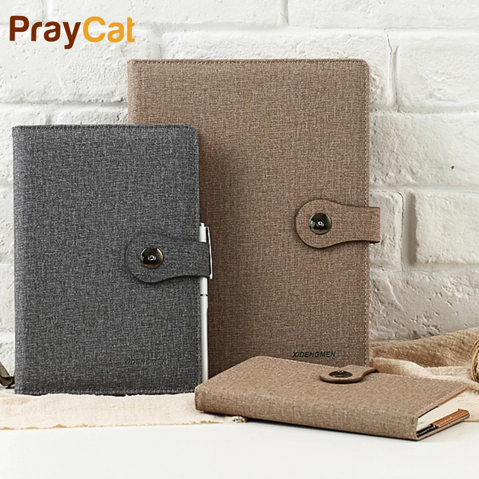 

A4 A5 A4 Business Daily Leather Notebook Simple Office Hardcover Traveler journal Agenda Planner Gift Supplies Custom Logo