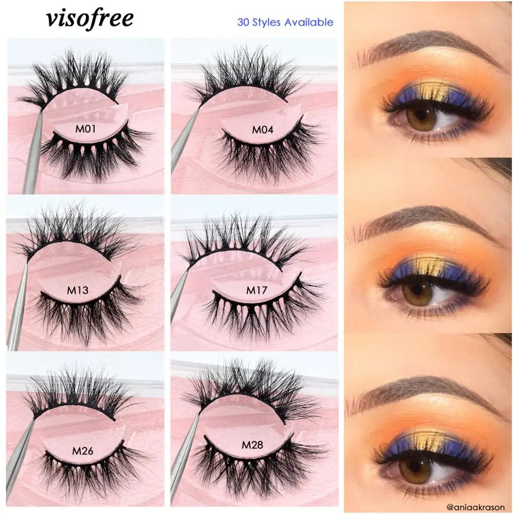 

Visofree Mink Eyelashes 3D Mink Lashes Natural Flutter False Eyelashes Thick Lashes Cruel-free Mink Eyelashes Makeup cilios