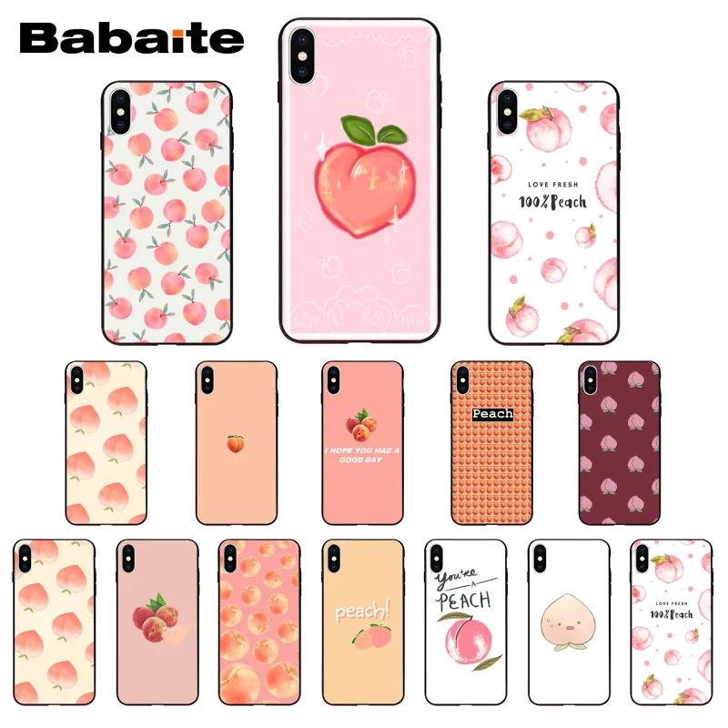 

Babaite Pink Peach Custom Photo Soft Phone Case for iPhone X Xs Xr XsMax 6 6s Plus 7 7plus 8 8plus 5 5s 5c SE11 11pro 11promax