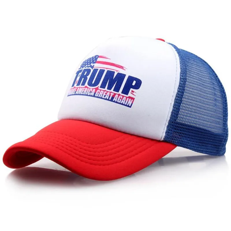 

Fashion Unisex Cap Make America Great Again Caps Letter Printed Patchwork Donald Trump Baseball Cap Adjustable Mesh Hat Bone