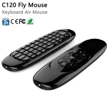 C120 английская русская 2,4G RF Air mouse беспроводная клавиатура Пульт дистанционного управления с голосовой подсветкой для Android Smart tv Box X96 MAX