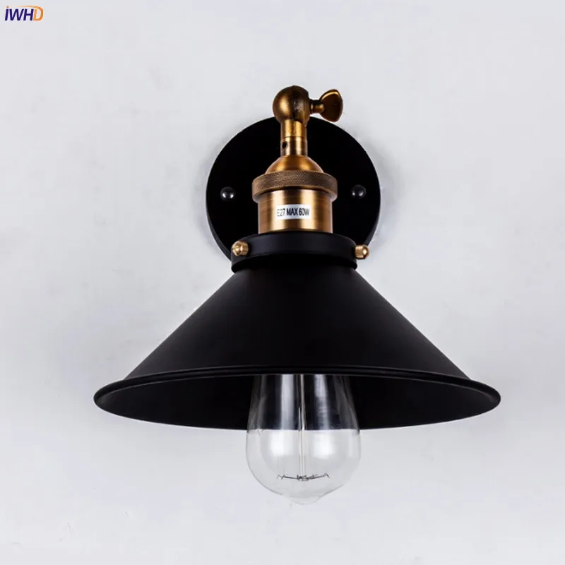 IWHD Vintage Antique LED Wall Lamp Home Lighting Iron Loft American Edison Wall Lights Fixtures Sconce Luminaire Home Lighting