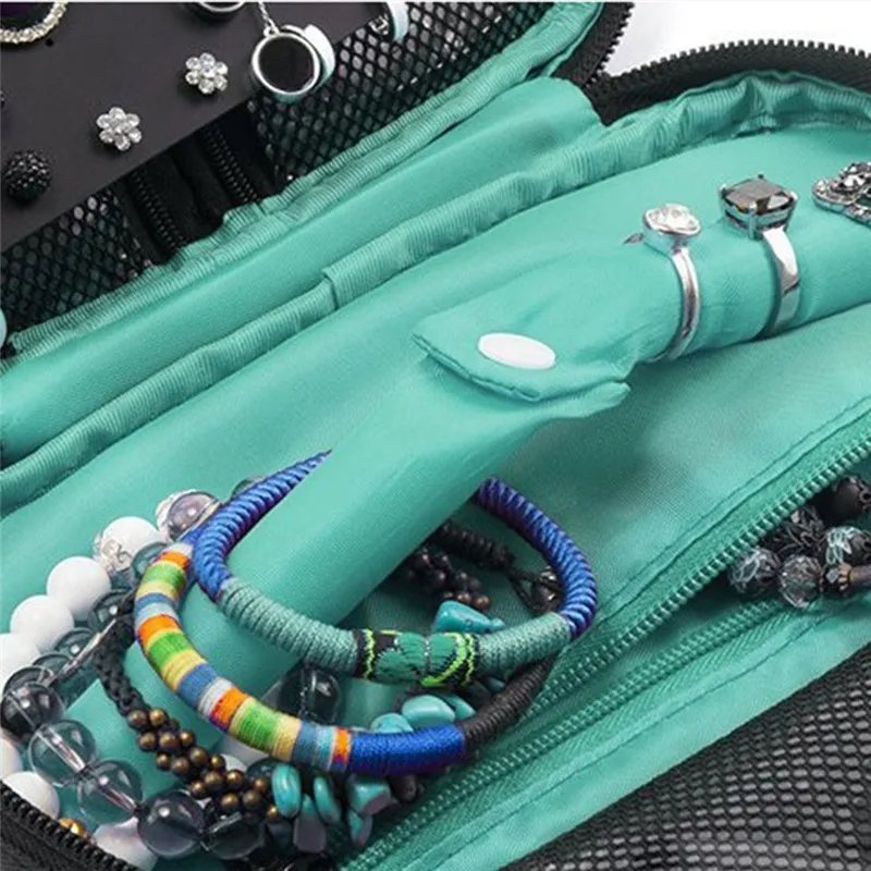 BOAKO Women Jewelry Organizer Multi Function Earring Holder Ring Necklace Bracelet Watch Jewellry Bags porte bijoux