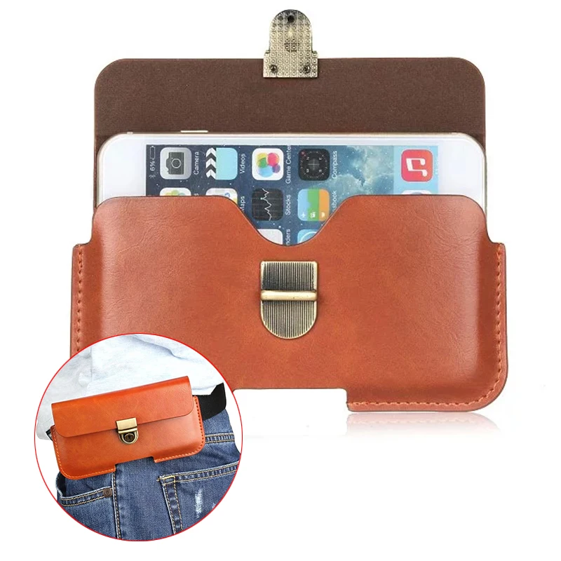 

Outdoor Buckle Horizontal PU Leather Case For xiaomi redmi 3s 3 3x mi4c mi4 5.1" Below Wallet Cover Hook Belt Pouch Holster Bags