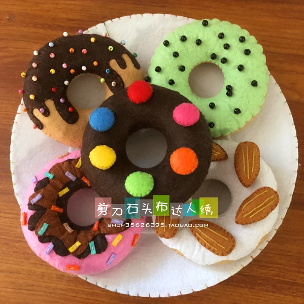 Download Diy Food Solid Mixed Bagel Donut Fabric Felt Kit Non Woven Cloth Craft Diy Sewing Set Handwork Material Diy Needlework Suppli Diy Package Aliexpress