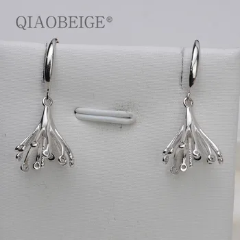 

QIAOBEIGE DIY Sliver 925 accessory for Baroque/round Pearl ear hook Making 925 sterling silver Departments Jewelry findings