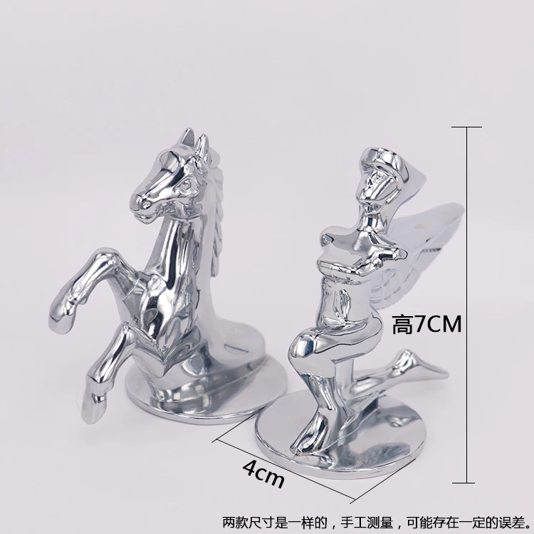 1pc metal Car hood badge Beauty or horse logos or car patterns Silver/Gold universal for