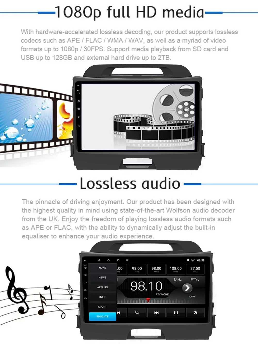 Discount Android 7.1 Car Navigation Stereo,9 " 2G/16G Car Entertainment Radio,WiFi Mirror Link for KIA Sportage 2011-2015 8 Discount Android 7.1 Car Navigation Stereo,9 " 2G/16G Car Entertainment Radio,WiFi Mirror Link for KIA Sportage 2011-2015 8