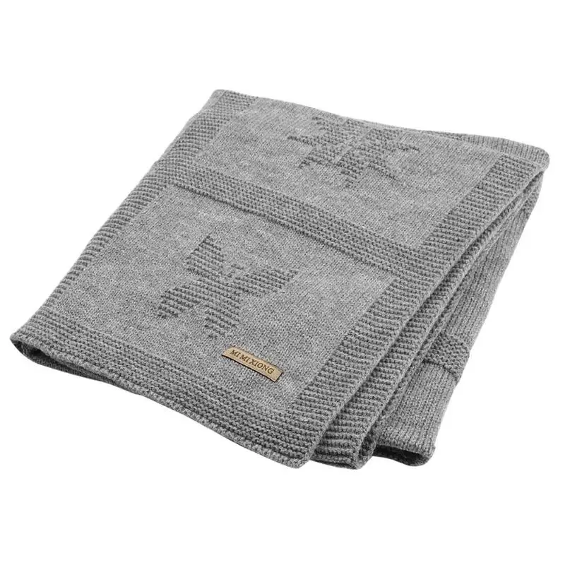 Детское одеяло, мягкое теплое вязаное Пеленальное Одеяло под ходунки