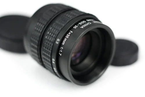 Объектив для видеонаблюдения черный 35 мм f1.7 C крепление olympus M4/3 E P2 G2 GF2 GH2 sony PL2 A6300