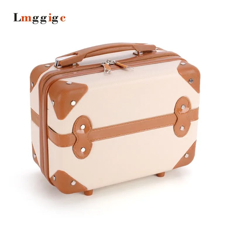 vintage makeup bag box Wash Toiletry case Beauty Portable Travel Bag