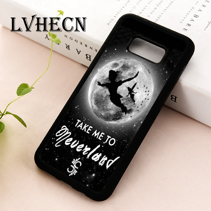 

LvheCn phone case cover for Samsung Galaxy S5 S6 S7 S8 S9 S10 EDGE PLUS S10e lite Note 5 8 9 Take Me To Neverland Peter Pan
