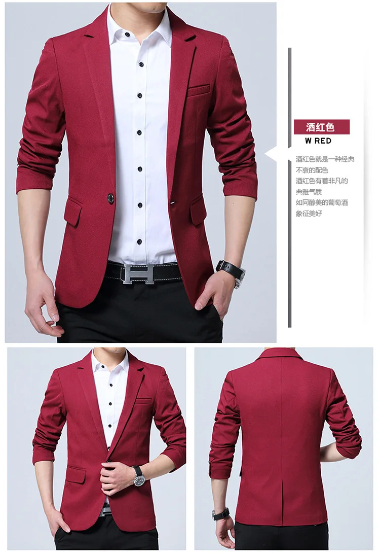 2021 New Fashion Spring and Autumn Casual Men Blazer Cotton Slim England Suit Blaser Masculino Male Jacket Blazer Men Size M-5XL