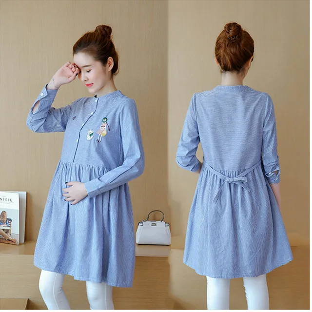 White Maternity Dress Spring Summer Dresses for Pregnant Women Flower