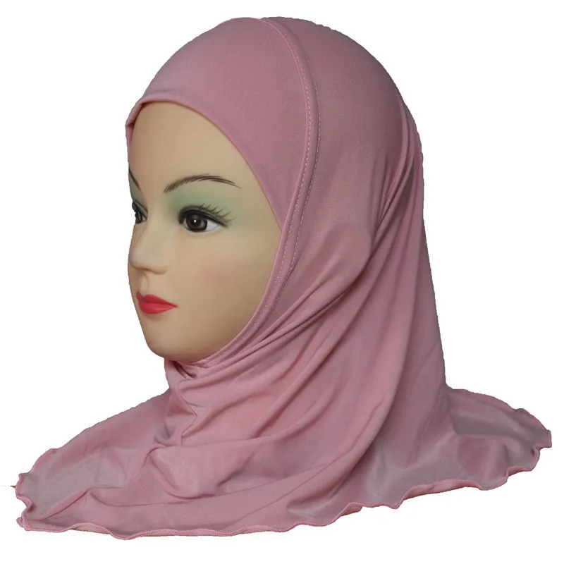 10 шт. обувь для девочек Дети мусульманский хиджаб шарф в арабском стиле шали без украшения мягкие и стрейч от 2 до 7 лет оптовая продажа