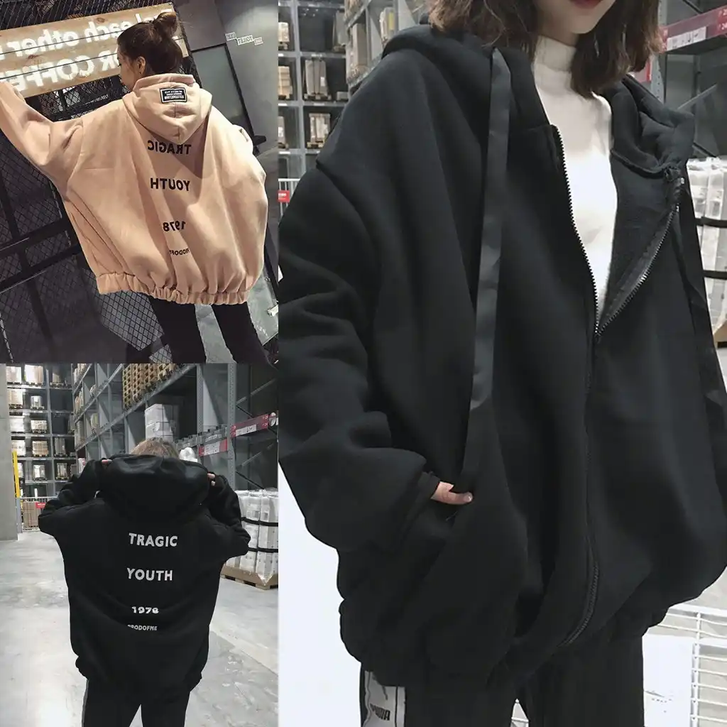 womens oversized black sweatshirt