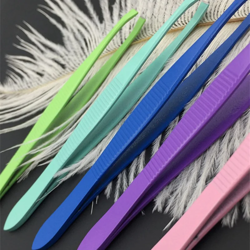 

Professional Beauty Stainless Steel Eyebrow Tweezer Slant Head Hair Removal Eyebrow clip Makeup Tool Beauty Tip Dropshipping