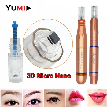 

5PCS/lot 9mm Screw Disposable Sterile 3D Micro Nano Square Chip Needles Cartridges Tips For Premium Charmant MCHARM 3 4 Pen