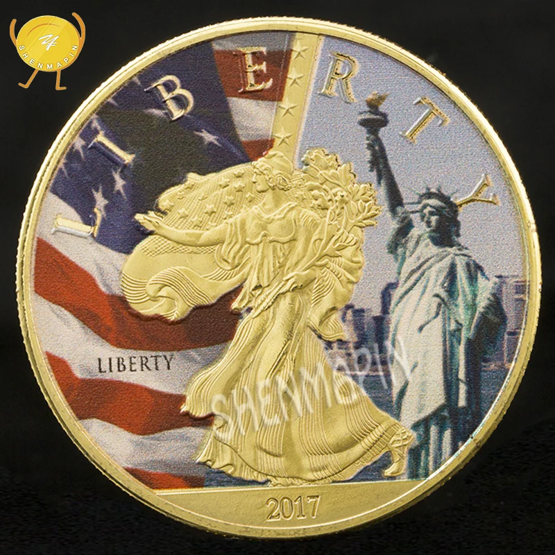 

2017 Statue of Liberty Commemorative Coin Great Seal of The Unites States Washington D C Coins Collectibles Liberty Gold Coins