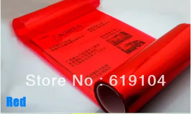 

Hot selling 0.3*10m high transmittance red headlights film protection body vinyl