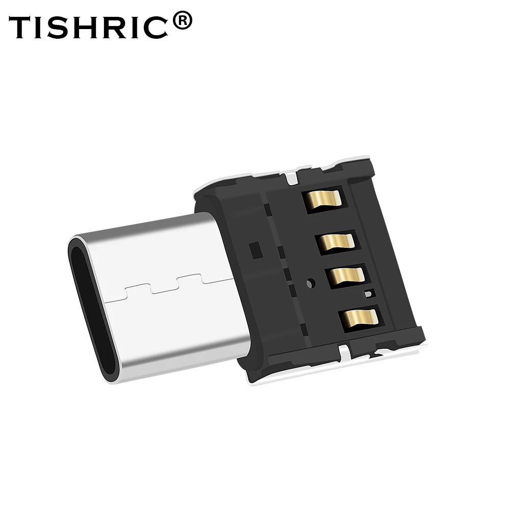 

TISHRIC 2pcs OTG Type c USB-C Micro USB Adapter Type-c DATA Cable Connector For Xiaomi Huawei Samsung Mouse usb Flash Drive