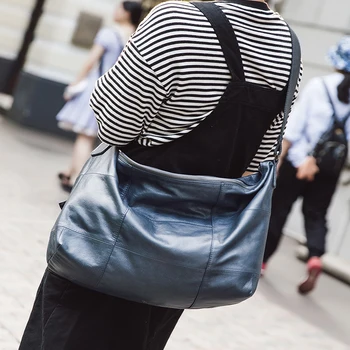 

2019 New Genuine Leather Big Women Handbag Female Crossbody Bag Summer Girls Shoulder Bags Messenger Bag Cowhide