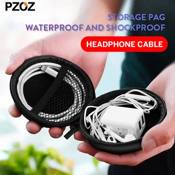 

PZOZ Earphone Case Bag Box Hard Carry Headphone Case Cover Storage Ear Pads USB Cable Accessories For Bose JBL Sennheiser Grado