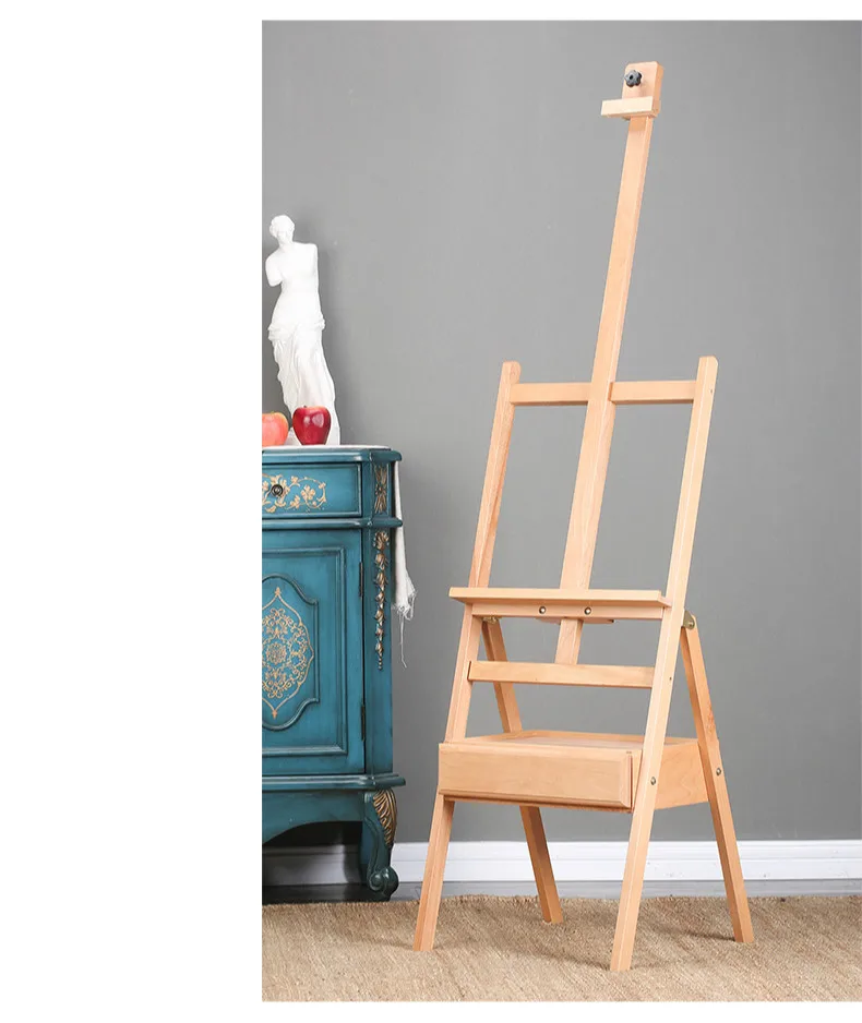 Solid Wood Easel Caballete De Pintura Artist Oil Paint Stand Atril