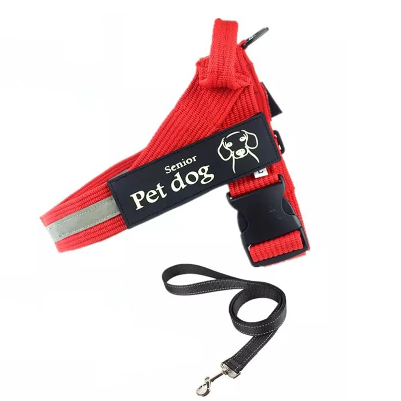 Large Dogs Harness Collar Reflective Breathable Nylon New Pet Products