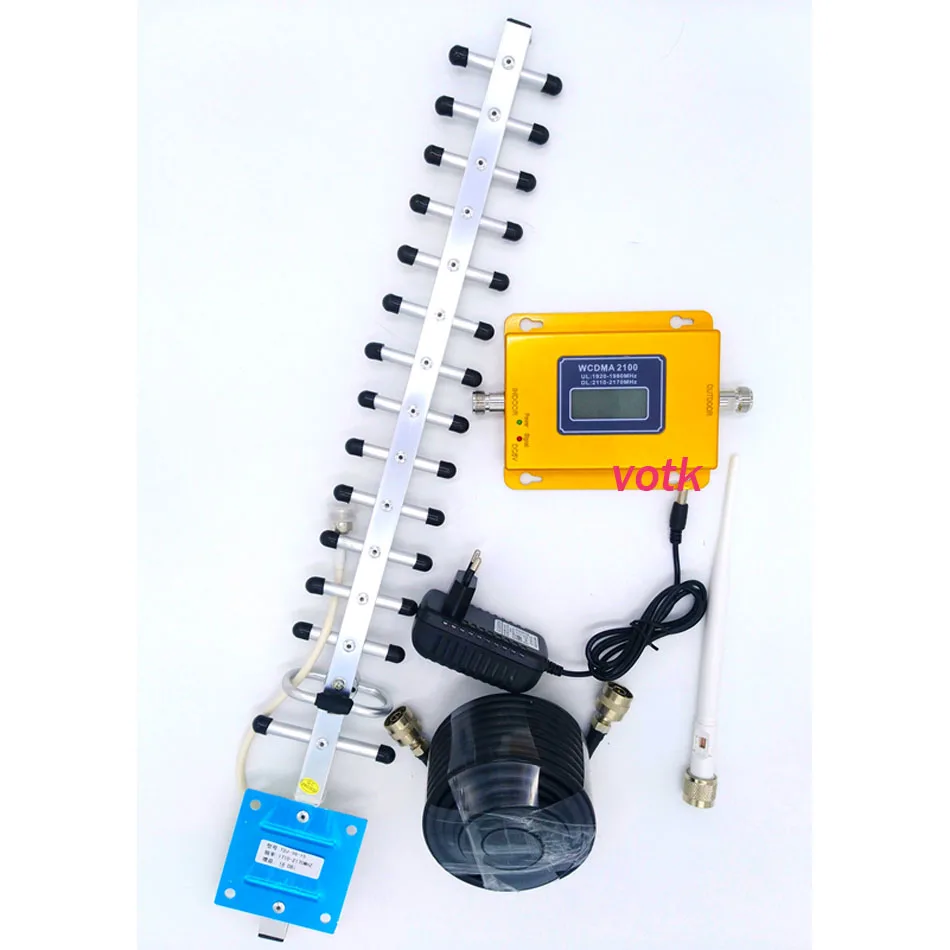 

70dbi 3g signal booster cell phone wcdma 3g signal repeater 2100mhz 3g signal amplifier with 50-5 50ohm RG58 high quality cable