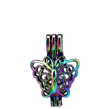 

C681 5pcs/lot COLORS Multicolor Butterfly Beads Cage Pendant Locket Fairytale Party Essential Oil Diffuser
