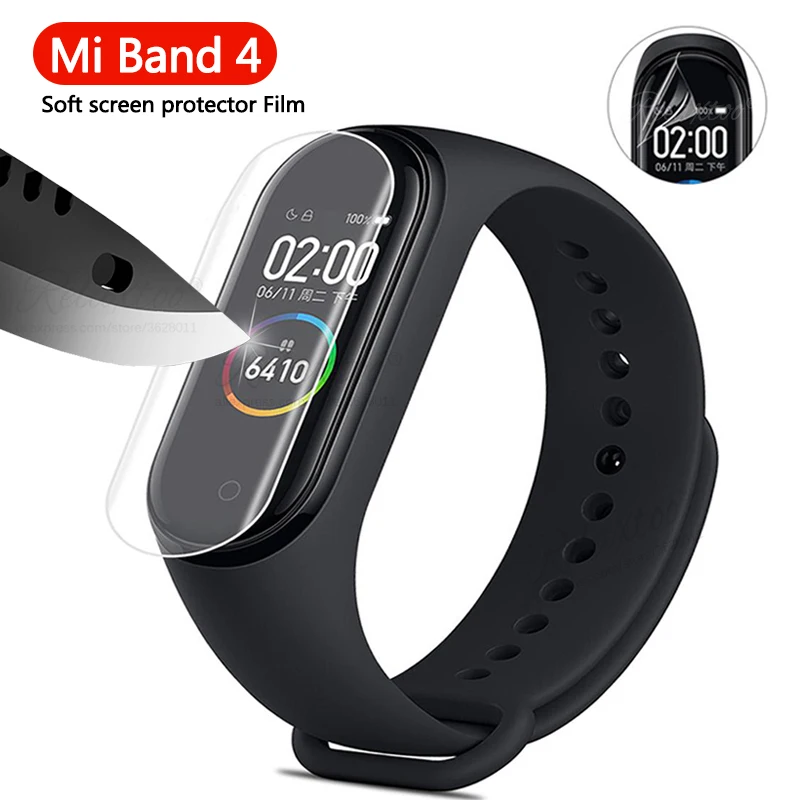 12 шт. защитная пленка для экрана Xiaomi Mi Band 4 смарт браслет мягкая браслета не