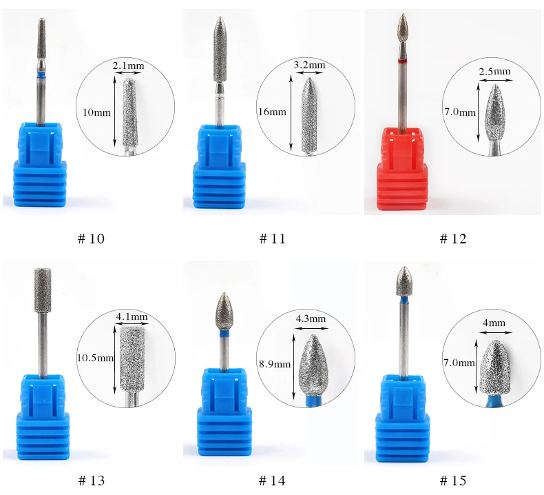 17 Тип алмазное Фрезерное сверло для ногтей электрический сверло для ногтей для маникюра педикюра сверла биты-аксессуары инструменты для