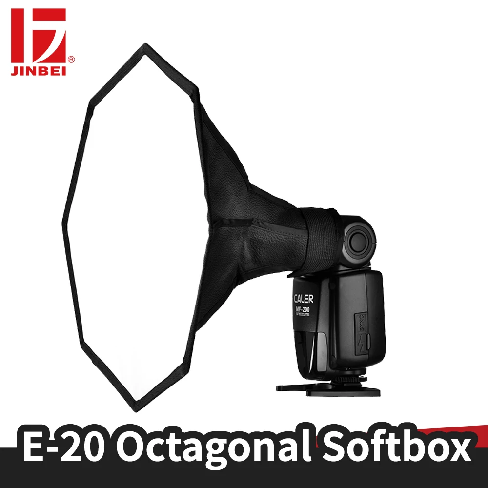 

JINBEI Universal 20cm Octagon On-camera Flash Diffuser Foldable Softbox For Flash Speedlite Portrait Photo Studio Accessories