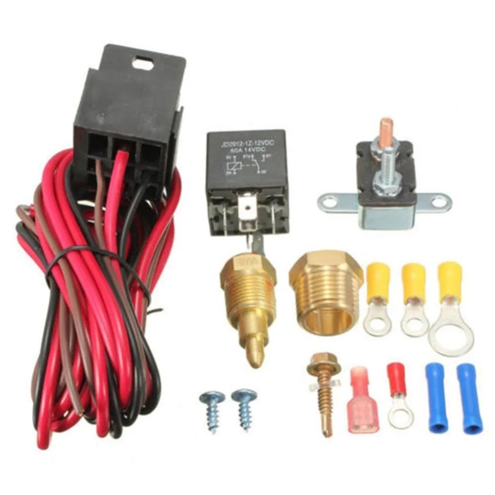 Automotive General Purpose Engine Radiator Thermostat + Sensor + 50A