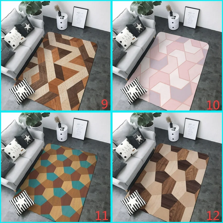 1Pc Non-slip Geometric Carpet for Bedroom Living Room Sofa Tea Table Rugs Modern Footcloth Big Floor Mat Home Tapete