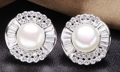 

HOT SELL - hj 00763 genuine 11-12mm white south seas pearl earrings -Top quality free shipping