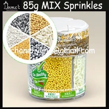 6 Zellen Mix Streusel, Goldene Splitter Honig Union Süße Hochzeitsfeier Dekoration, Essbare Kuchen Dekoration, Cupcake Decorations343
