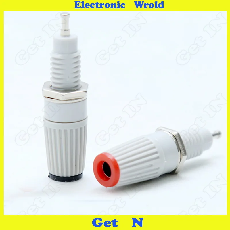 

10pcs m3*42 Pure Copper Terminal Blocks 4MM Banana Socket 4-4004 Ground Jack
