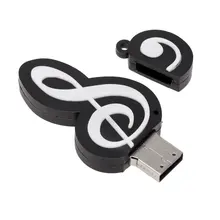 USB 2,0 U диск флэш-накопитель Флешка USB карта памяти в форме нот(Black-32G