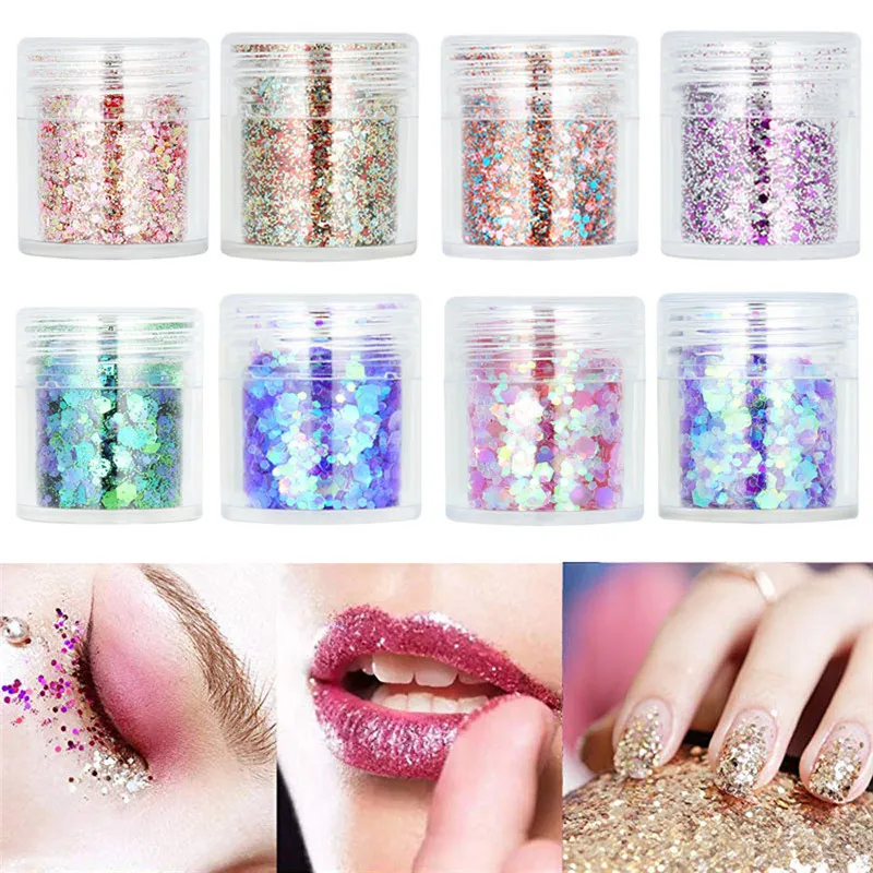 

MISS ROSE Nail glitter Loose Sequins Powder Face Body Glitter Paillette Nail Art Decor Makeup P#AA dropship