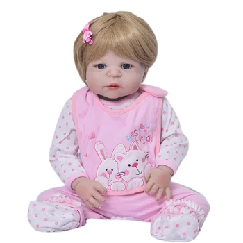 

Bebe doll reborn 55cm Realistic full silicone body Vinyl reborn baby dolls toys For Girls Birthday bb reborn boneka