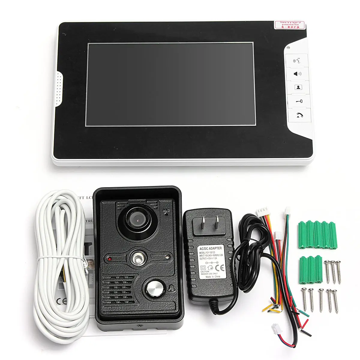 

Wired 7" LCD Video Door Phone Doorbell Home Intercom System IR Camera 1-Monitor Speakerphone Access Control