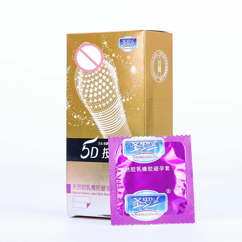5D Dotted Thread Ribbed Condoms 3