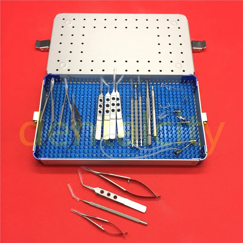 1Set Ophthalmic Cataract Eye Micro Surgery Surgical Instruments with case box