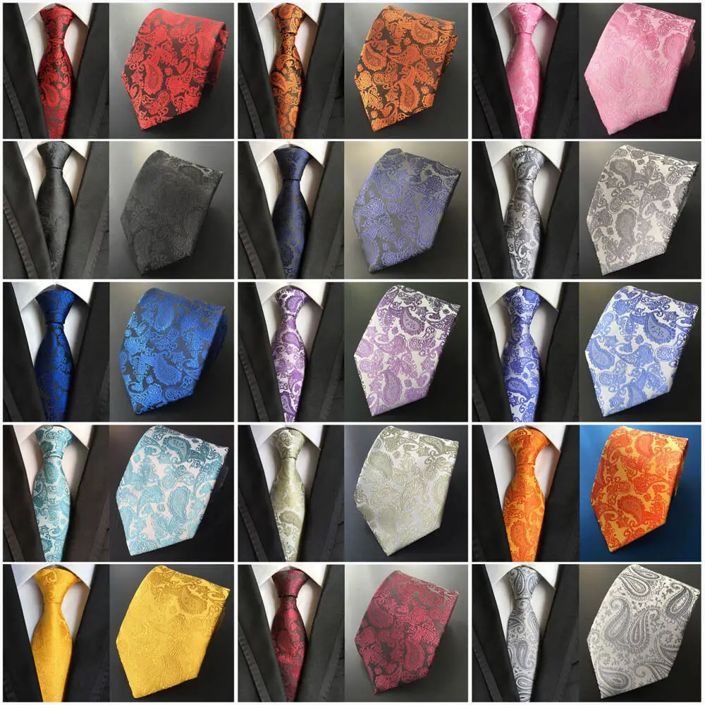 Мужской высококачественный Жаккард Пейсли 3,3 ''широкий цветочный стильный галстук HZTIE0002